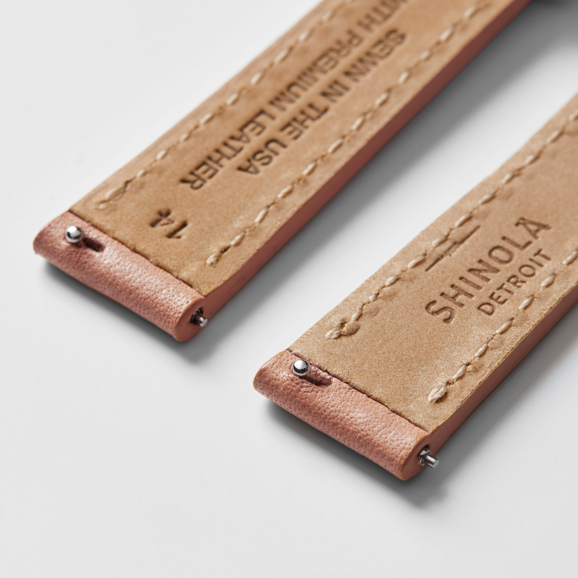 14mm Blush Leather Strap Shinola Detroit